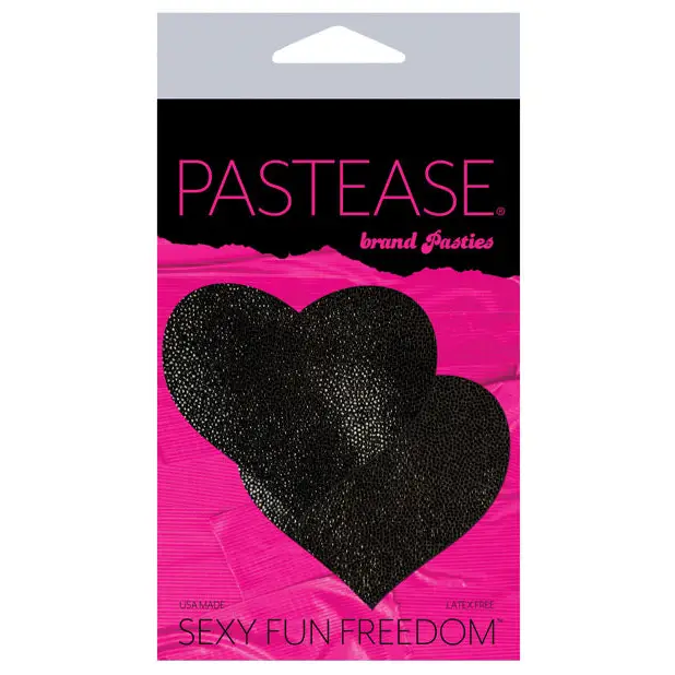 Pastease Basic Liquid Heart - Black O/S - Lingerie - Packaged