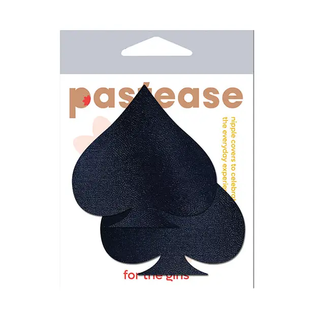 Pastease Basic Liquid Spade - Black O/S - Lingerie - Packaged