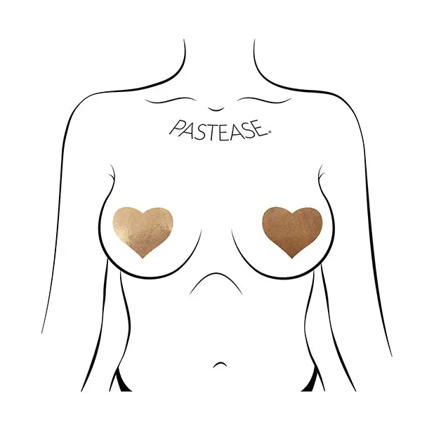Pastease Basic Love Liquid Heart - Rose Gold O/S - Lingerie - Packaged