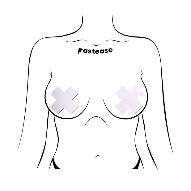 Pastease Basic Matte Plus X - White O/S - Lingerie - Packaged