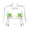 Pastease Basic Plus X Black Light Reactive - Neon Green O/S - Lingerie - Packaged