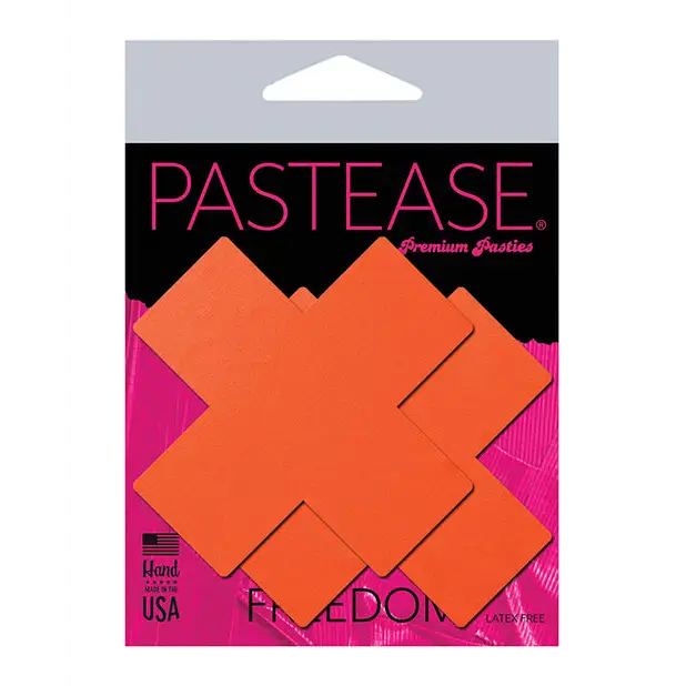 Pastease Basic Plus X Black Light Reactive - Neon Orange O/S - Lingerie - Packaged