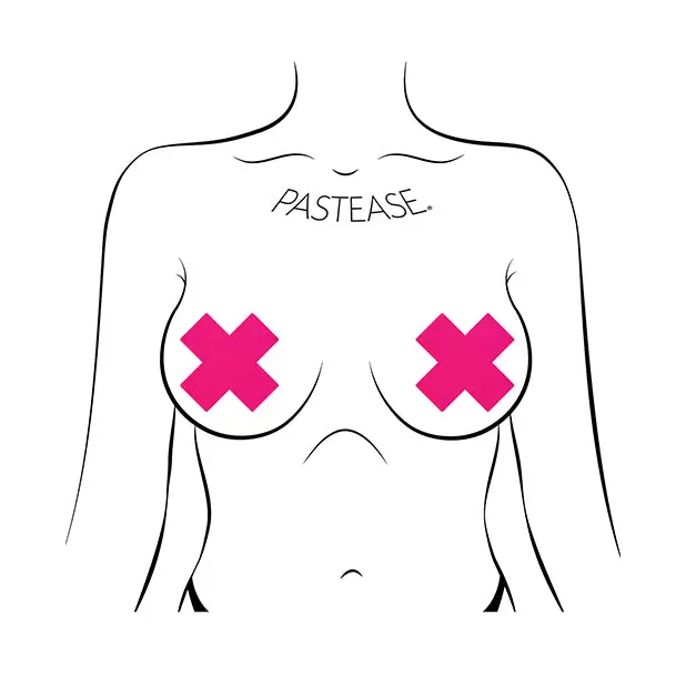 Pastease Basic Plus X Black Light Reactive - Neon Pink O/S - Lingerie - Packaged