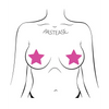 Pastease Basic Star Black Light Reactive - Neon Pink O/S - Lingerie - Packaged