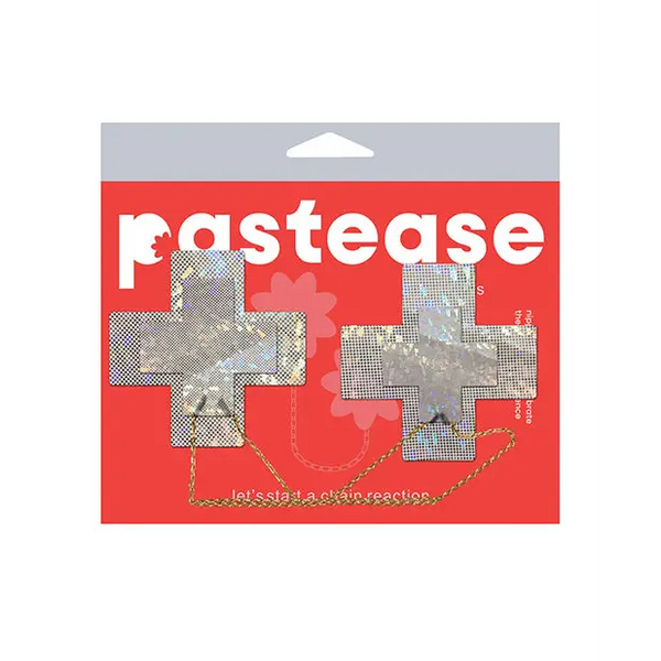 Pastease Chains Disco Cross - White O/S - Lingerie - Packaged