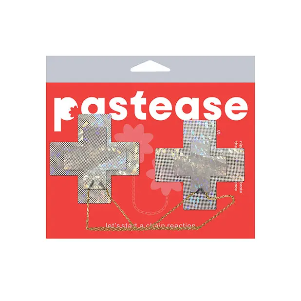 Pastease Chains Disco Cross - White O/S - Lingerie - Packaged