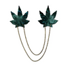 Pastease Chains Disco Weed Leaf - Green O/S - Lingerie - Packaged