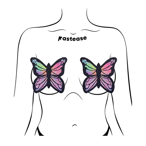 Pastease Coverage Twinkle Velvet Butterfly - Rainbow O/S