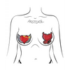 Pastease Premium Angel & Devil Glitter Heart - Red O/S - Lingerie - Packaged