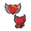 Pastease Premium Angel & Devil Glitter Heart - Red O/S - Lingerie - Packaged