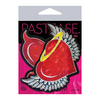 Pastease Premium Angel & Devil Glitter Heart - Red O/S - Lingerie - Packaged