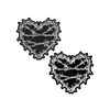 Pastease Premium Barbed Wire Heart Reflective - Black O/S - Lingerie - Packaged
