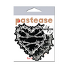 Pastease Premium Barbed Wire Heart Reflective - Black O/S - Lingerie - Packaged