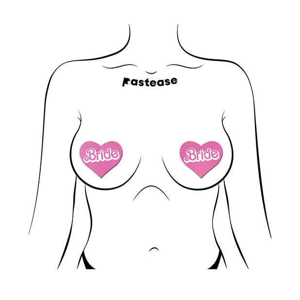 Pastease Premium Bride Heart - Pink O/S - Lingerie - Packaged