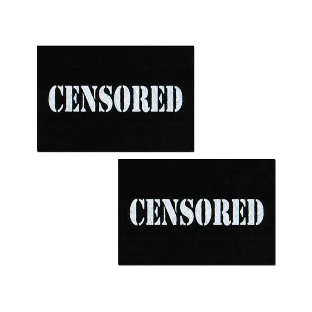 Pastease Premium Censored Pastie - Black/White O/S - Lingerie - Packaged
