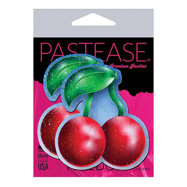 Pastease Premium Cherries - Bright Red O/S - Lingerie - Packaged