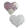 Pastease Premium Color Changing Flip Sequins Heart - Pearl/White O/S - Lingerie - Packaged
