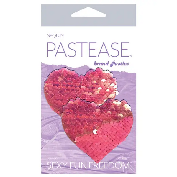 Pastease Premium Color Changing Flip Sequins Heart - Pink O/S - Lingerie - Packaged