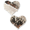 Pastease Premium Color Changing Flip Sequins Heart - Rose Gold O/S - Lingerie - Packaged