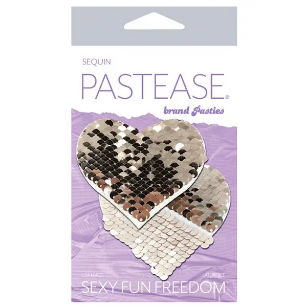 Pastease Premium Color Changing Flip Sequins Heart - Rose Gold O/S - Lingerie - Packaged