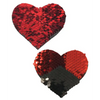 Pastease Premium Color Changing Flip Sequins Hearts - Red/Black O/S - Lingerie - Packaged