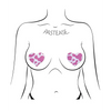 Pastease Premium Cow Print Glittery Velvet Heart - Pink Strawberry O/S - Lingerie - Packaged