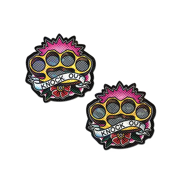 Pastease Premium Diamond Thom Brass Knock Out Knuckles - Multi Color O/S - Lingerie - Packaged
