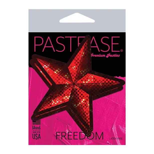 Pastease Premium Diamond Thom Disco Nautical Star - Red O/S - Lingerie - Packaged