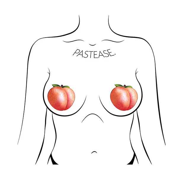 Pastease Premium Fuzzy Sparkling Georgia Peach - Orange O/S - Lingerie - Packaged