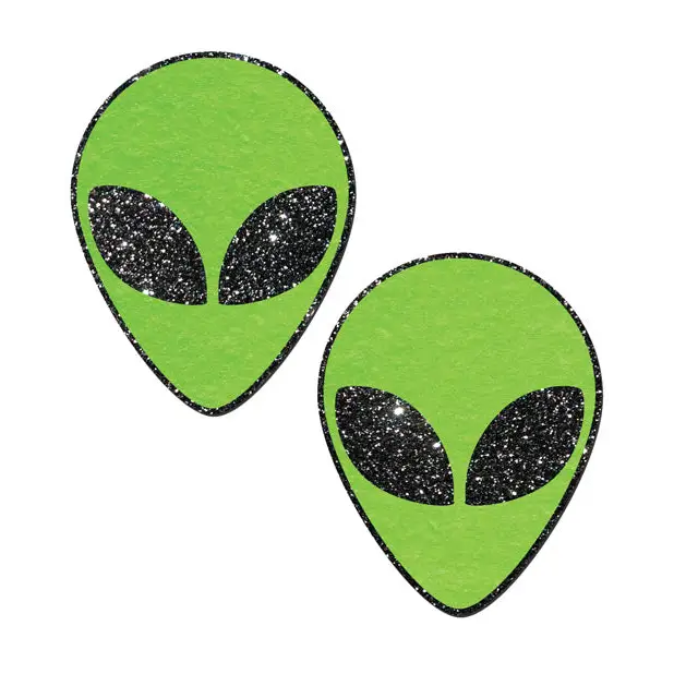 Pastease Premium Glitter Alien - Green O/S - Lingerie - Packaged