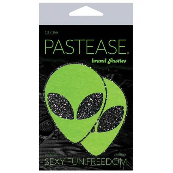 Pastease Premium Glitter Alien - Green O/S - Lingerie - Packaged