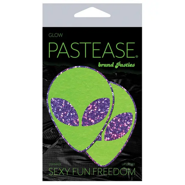 Pastease Premium Glitter Alien - Purple/Green O/S - Lingerie - Packaged