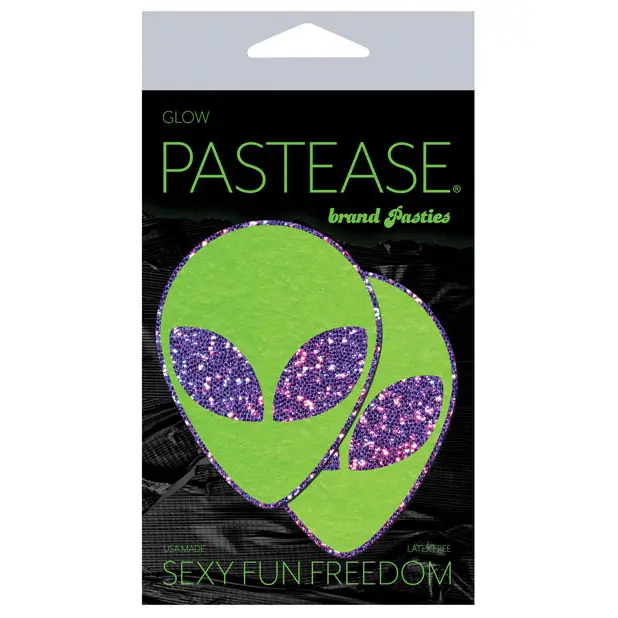 Pastease Premium Glitter Alien - Purple/Green O/S - Lingerie - Packaged