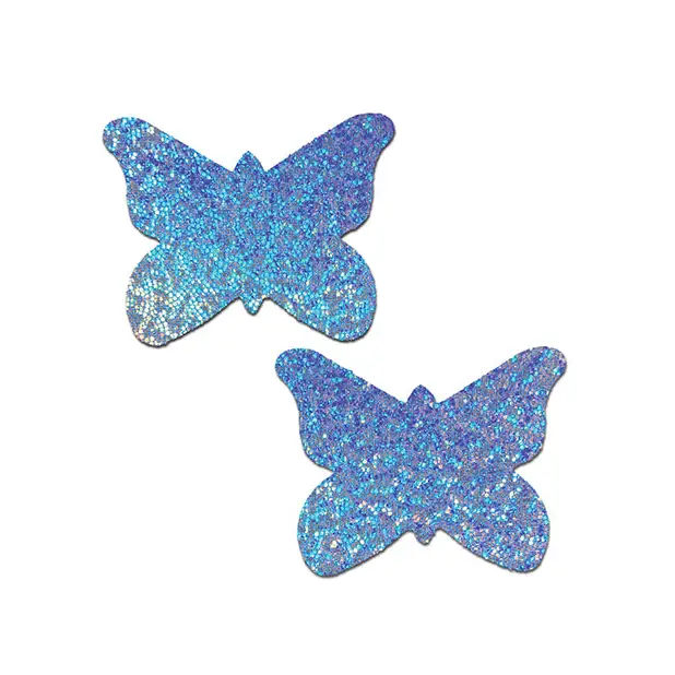 Pastease Premium Glitter Butterfly - Blue O/S - Lingerie - Packaged