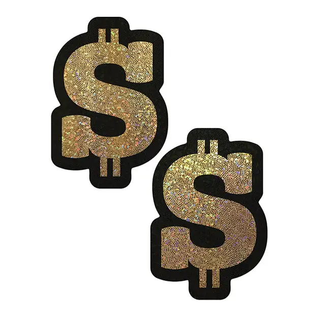 Pastease Premium Glitter Dollar Sign - Gold O/S - Lingerie - Packaged