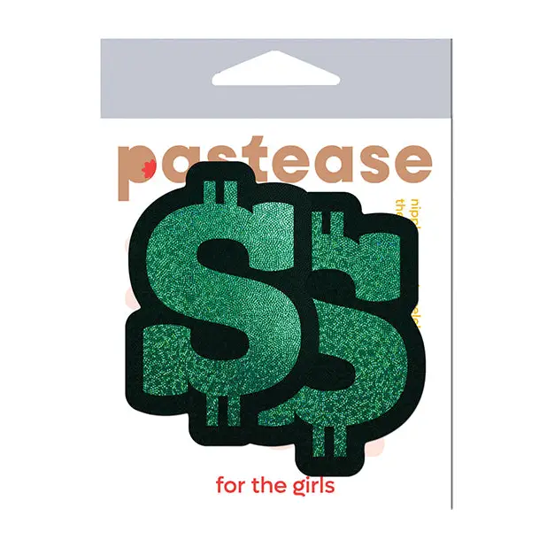 Pastease Premium Glitter Dollar Sign - Green O/S - Lingerie - Packaged
