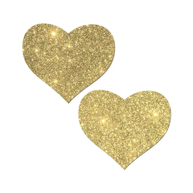 Pastease Premium Glitter Heart - Gold O/S - Lingerie - Packaged