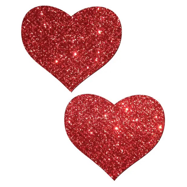 Pastease Premium Glitter Heart - Red O/S - Lingerie - Packaged