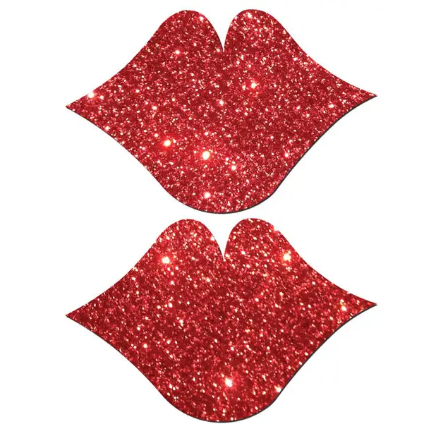 Pastease Premium Glitter Lips - Red O/S - Lingerie - Packaged
