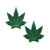 Pastease Premium Glitter Marijuana Leafs - Green O/S - Lingerie - Packaged