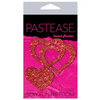 Pastease Premium Glitter Peek a Boob Hearts - Red O/S - Lingerie - Packaged