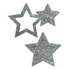 Pastease Premium Glitter Peek a Boob Stars - Silver O/S - Lingerie - Packaged
