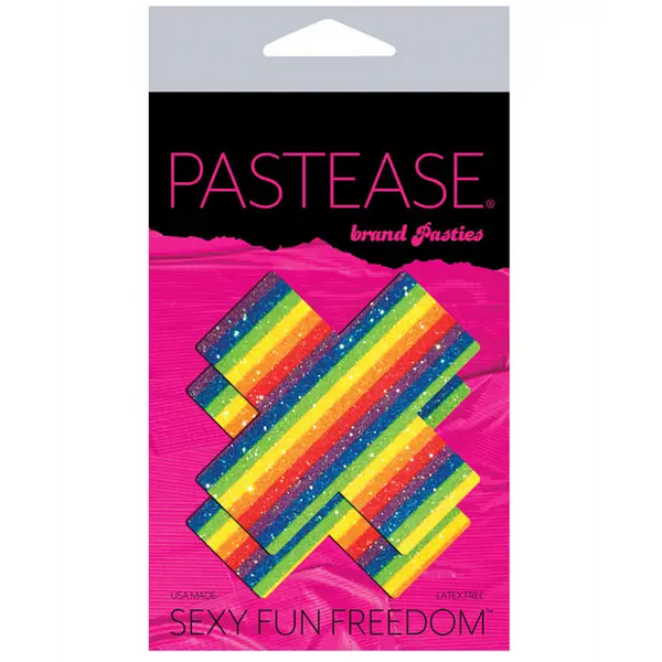 Pastease Premium Glitter Plus - Rainbow O/S - Lingerie - Packaged