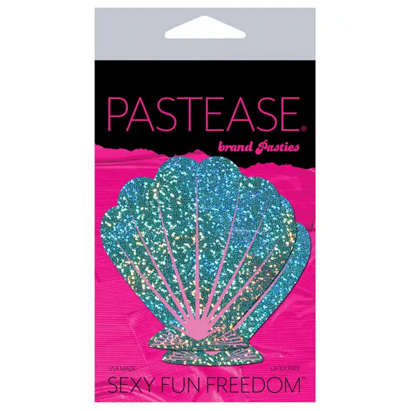 Pastease Premium Glitter Shell - Seafoam Green and Pink O/S - Lingerie - Packaged