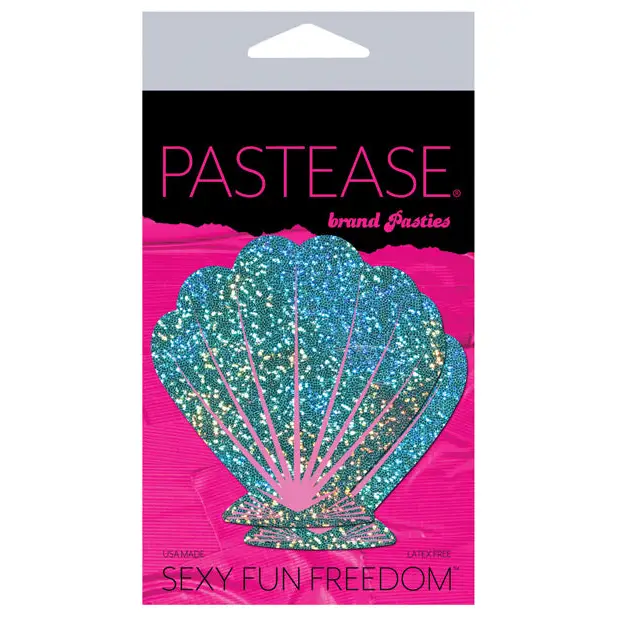 Pastease Premium Glitter Shell - Seafoam Green and Pink O/S - Lingerie - Packaged