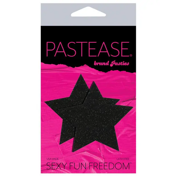 Pastease Premium Glitter Star - Black O/S - Lingerie - Packaged