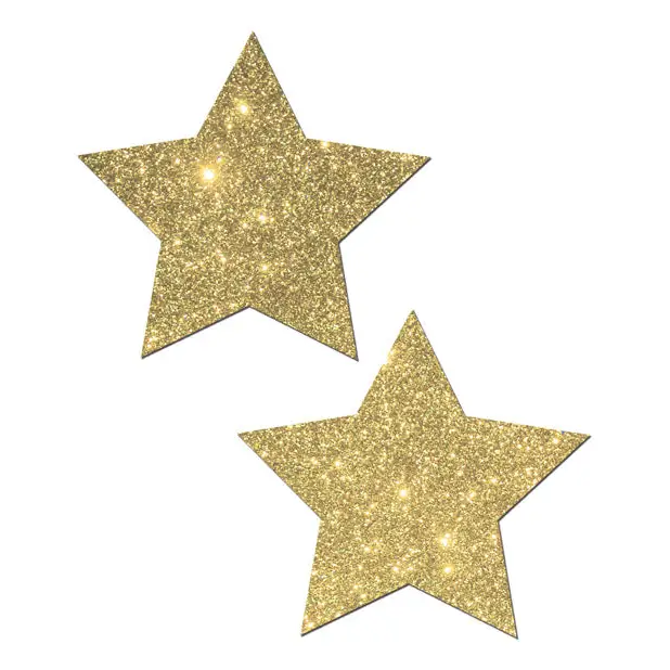 Pastease Premium Glitter Star - Gold O/S - Lingerie - Packaged