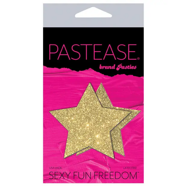 Pastease Premium Glitter Star - Gold O/S - Lingerie - Packaged