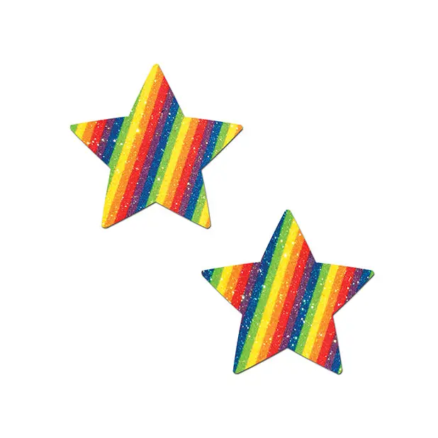 Pastease Premium Glitter Star - Rainbow O/S - Lingerie - Packaged