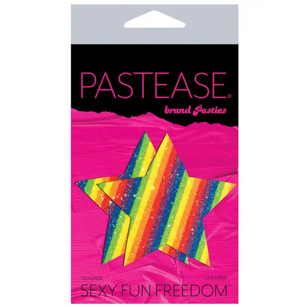 Pastease Premium Glitter Star - Rainbow O/S - Lingerie - Packaged